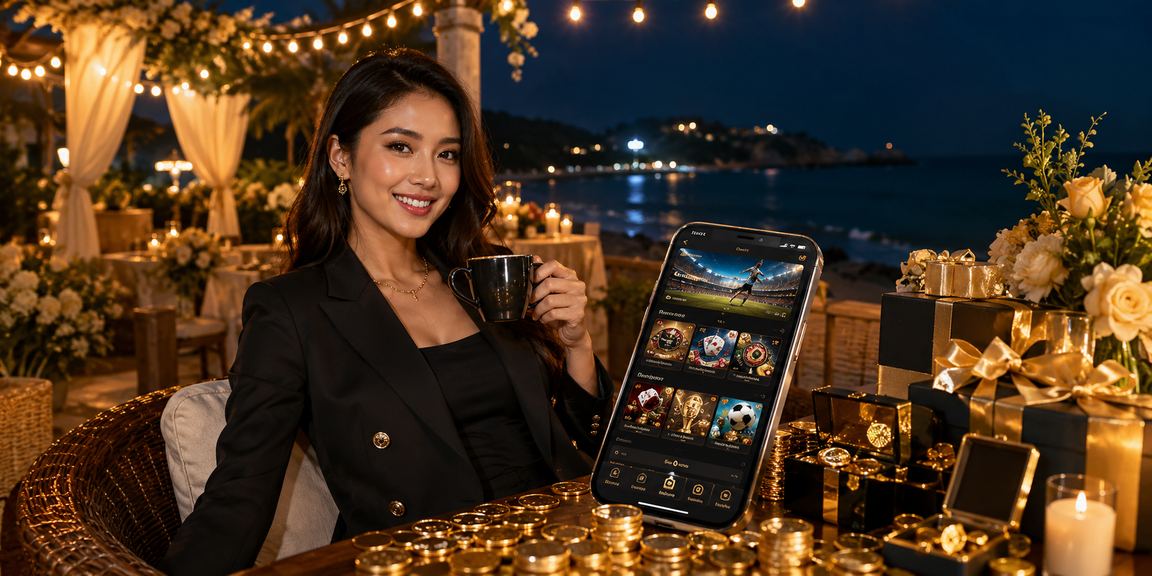 Penggemar olahraga menikmati sesi betting dari kafe dengan layar pertandingan dan kopi hangat